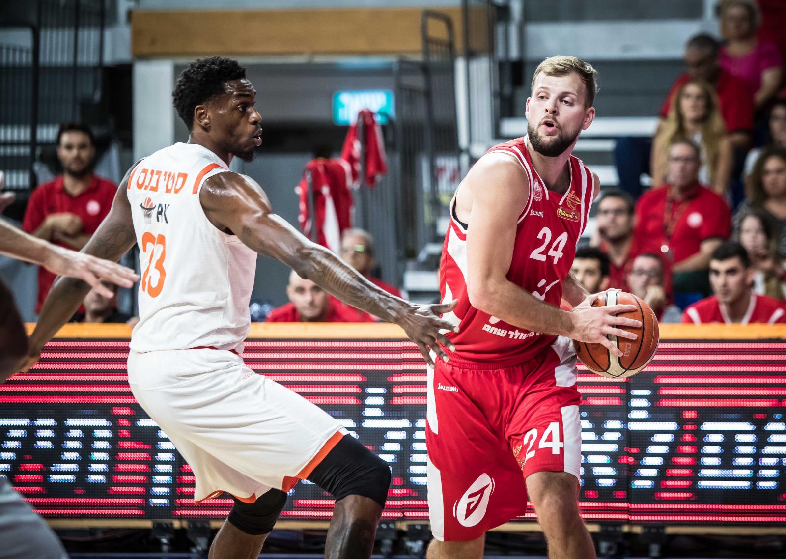 טיילור בראון בגמר. הקלעי המוביל של באר שבע הלילה (צילום: עודד קרני, באדיבות מנהלת הליגה)